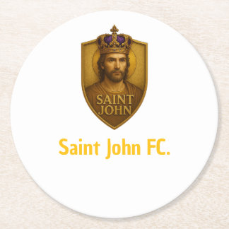 Porta-Copo Saint John FC. Runder Pappuntersetzer