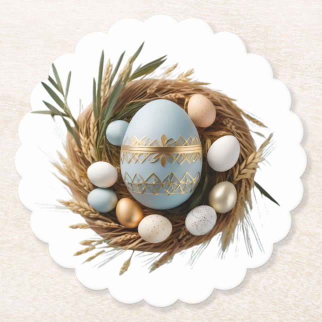 Porta Copos Bordas Onduladas Luz da Páscoa Untersetzer (Vorderseite)