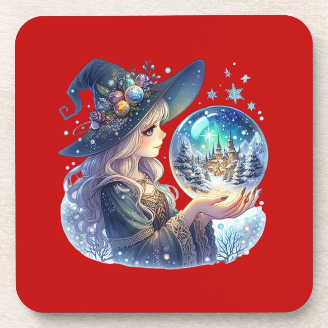Porta-Copos (Coaster) Bruxa Natalina Getränkeuntersetzer (Vorderseite)