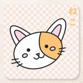 Porta copos gatinho laranja rechteckiger pappuntersetzer