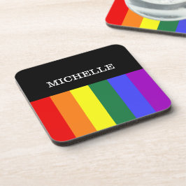 Porta Copos Orgulho Gay Rainbow Personalizado Getränkeuntersetzer