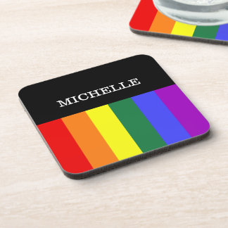 Porta Copos Orgulho Gay Rainbow Personalizado Getränkeuntersetzer