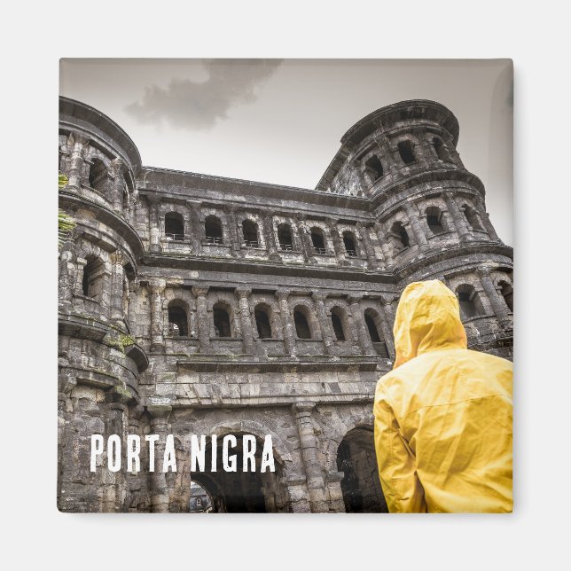 Porta Nigra in Trier Rheinland-Pfalz Deutschland Magnet (Vorne)