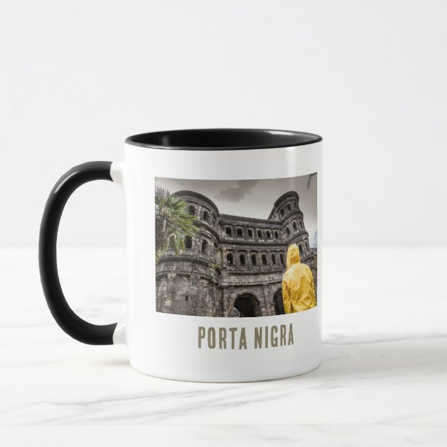 Porta Nigra in Trier Rheinland-Pfalz Deutschland Tasse (Links)