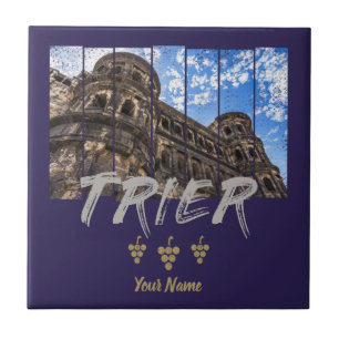 Porta Nigra in Trier Vintag Moselle Souvenir Fliese