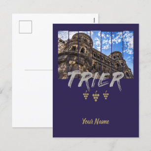 Porta Nigra in Trier vintage Mosel Souvenir Feiertagspostkarte