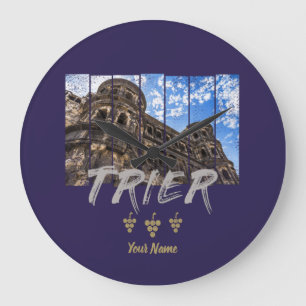 Porta Nigra in Trier vintage Mosel-Souvenir Große Wanduhr