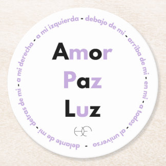 Porta vasos con Oración Celestial Runder Pappuntersetzer