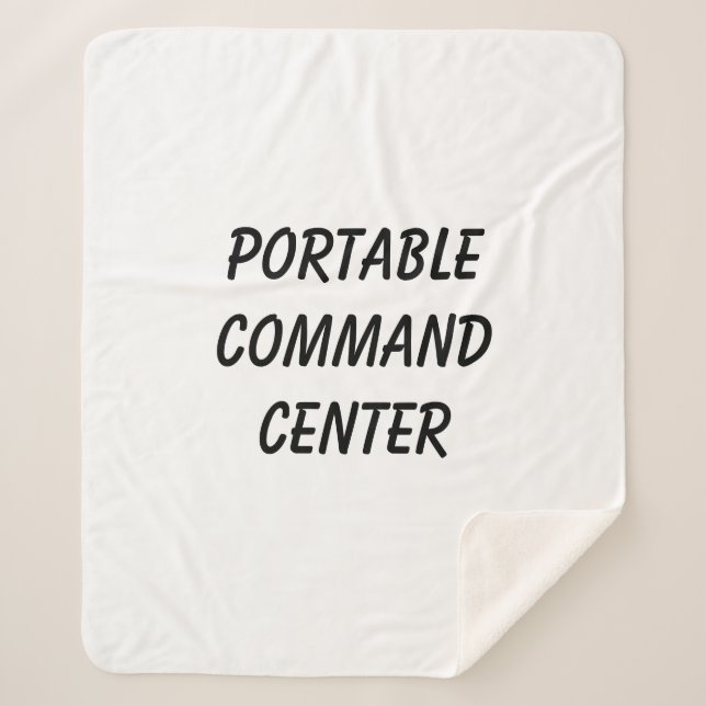 Portable command center blanket sherpadecke (Vorderseite)