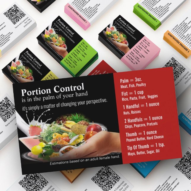 Portable Kontrolle Business Cards Visitenkarte (Nutrition Mastery Business Cards in custom colors)