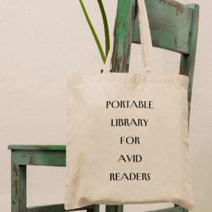 Portable Library Book Lovers Librarian Gift Tragetasche