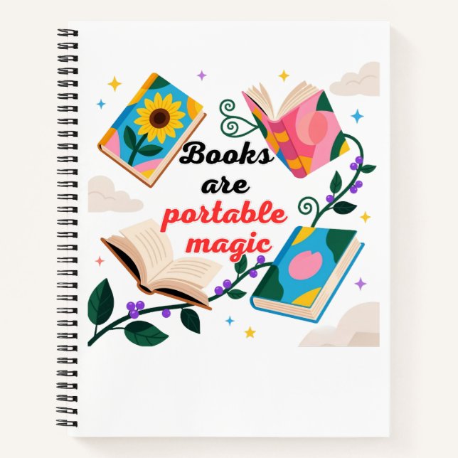 Portable Magic Floating Books Notizbuch (Vorderseite)