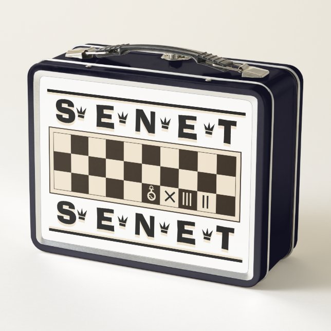Portable Senet Board Schachbrett Metal Lunchbox (Rückseite)