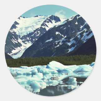 Portage Gletscher, nördlich des Hafens Seward, Runder Aufkleber