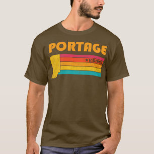 Portage Indiana Vintag gebeutelt Souvenir T-Shirt