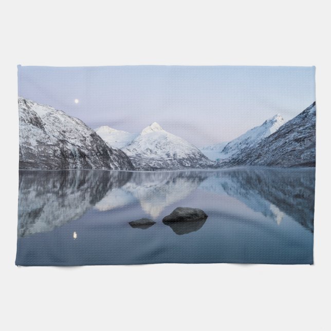 Portage Lake Twilight Küchentuch (Horizontal)