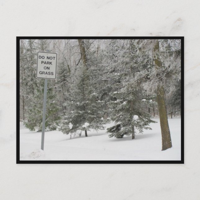 Portage - Schnee - Spaß Postkarte (Vorderseite)