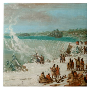 Portage um die Fälle von Niagara am Fliese