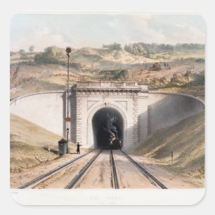 Portal Brunels des Kastentunnels nahe Bad Quadratischer Aufkleber