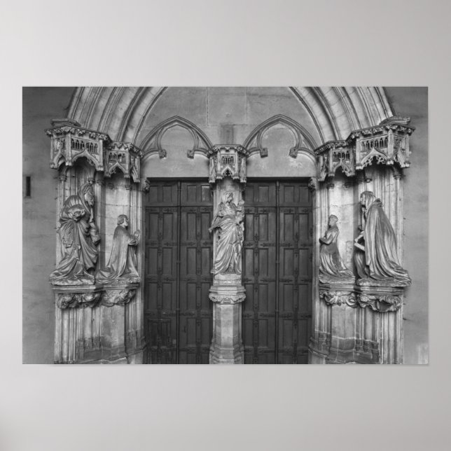 Portal mit einem Wahrzeichen, das die Jungfrau dar Poster (Vorne)