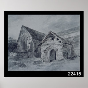 Portal und Transept einer Kirche, c.1850-11 Poster