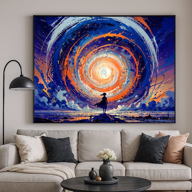 Portal Vortex - Lone Silhouette Fantasy Art Poster (Von Creator hochgeladen)