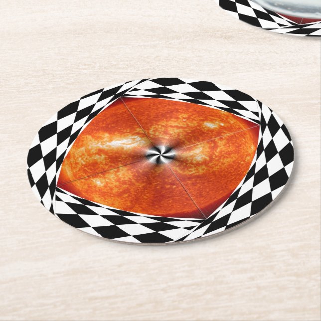 Portal zur Sonne von Kenneth Yoncich Runder Pappuntersetzer (Angewinkelt)