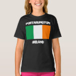 Portarlington, Irland mit der irischen Flagge Girl T-Shirt<br><div class="desc">Portarlington,  Irland mit irischer Flagge</div>