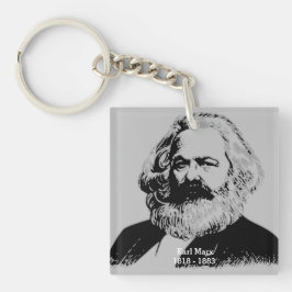 Porte-clés en acrylique Karl Marx Schlüsselanhänger