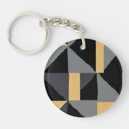 Porte-clés en acrylique Noir et Or Schlüsselanhänger