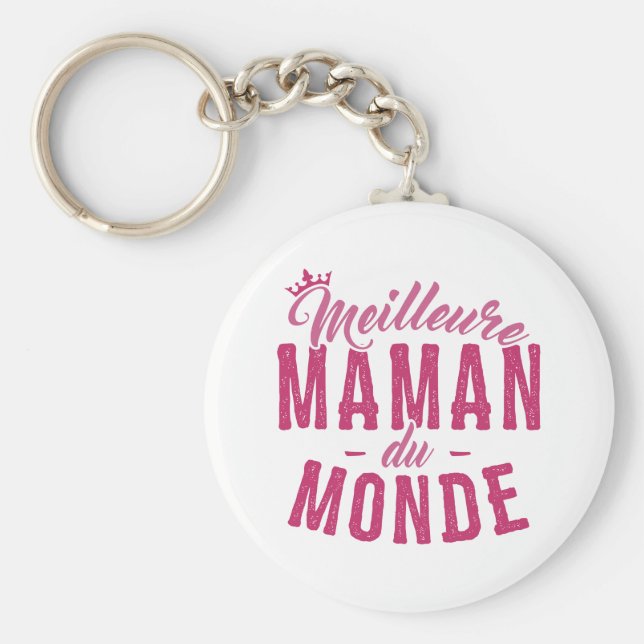 Porte-clés pour Mère - Meilleure Maman du Monde Schlüsselanhänger (Vorne)