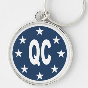 Porte-clés rond Premium DESIGN QUEBEC Schlüsselanhänger