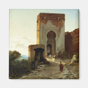 Porte de Justice, Alhambra, Granada (Öl auf Leinwa Magnet