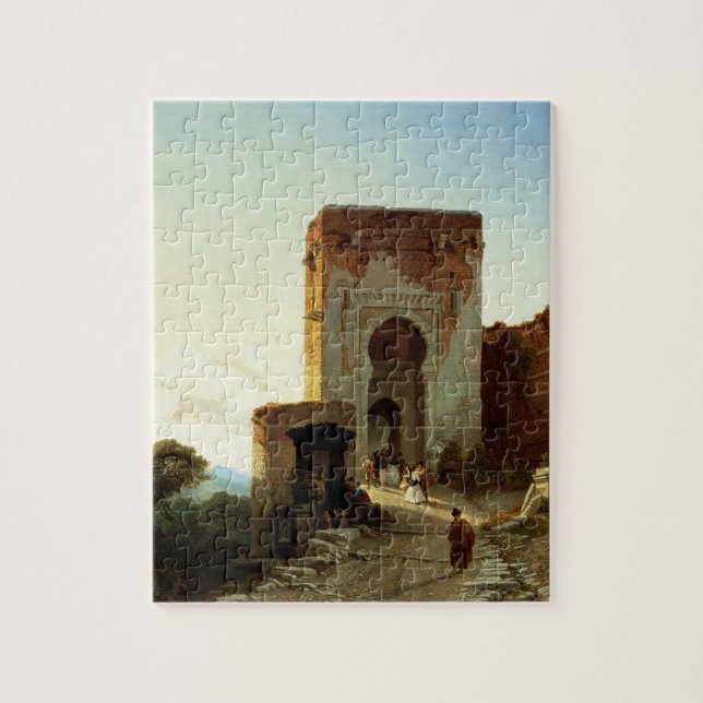 Porte de Justice, Alhambra, Granada (Öl auf Puzzle (Vertikal)
