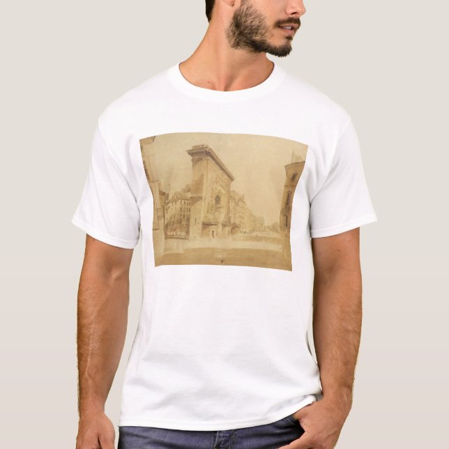 Porte St Denis, Paris (w/c) T-Shirt (Vorderseite)