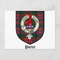 Porter Clan Wappen Abzeichen Tartan