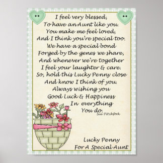 Portfolio-Tante-Lucky Penny-Just Kleber auf Penny Poster
