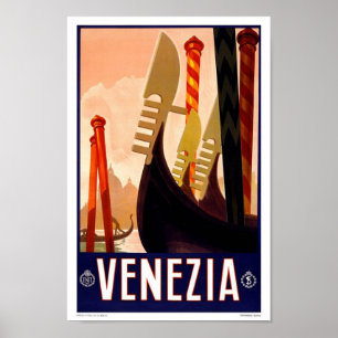Portfolio-Vintages Venezia, Italien, Anzeige Poster