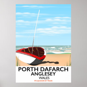 Porth Dafarch, Anglesey Vintage Reiseplakat Poster