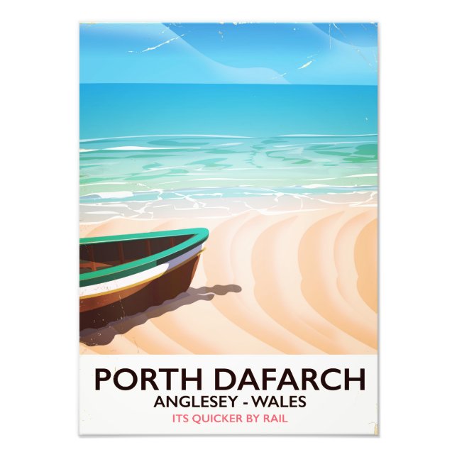 Porth Dafarch, Anglesey Welsh Beach Poster (Vorne)