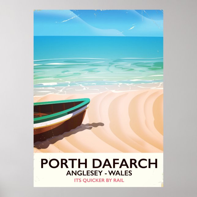 Porth Dafarch, Anglesey Welsh Beach Poster (Vorne)
