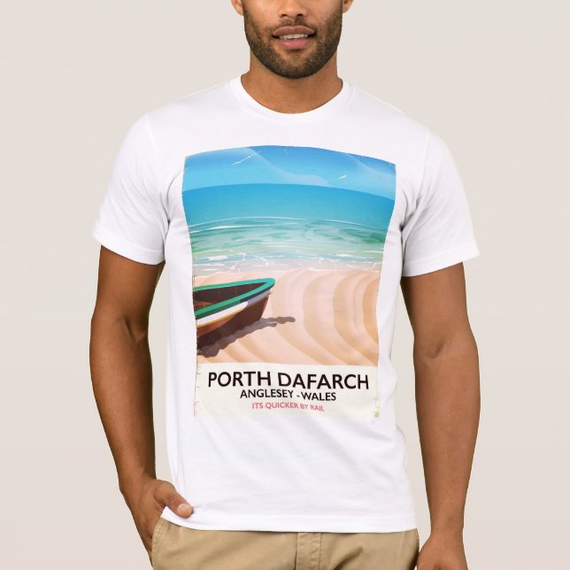 Porth Dafarch, Anglesey Welsh Beach Poster T-Shirt (Vorderseite)