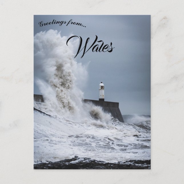 Porthcawl Leuchtturm Bridgend Landkreis Borough Wa Postkarte (Vorderseite)