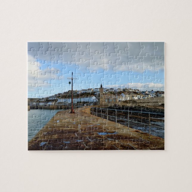 Porthleven Cornwall England im Winter Puzzle (Horizontal)