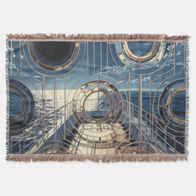 Porthole Nautical Ocean Liner Luxury Art Deco Decke (Vorderseite)