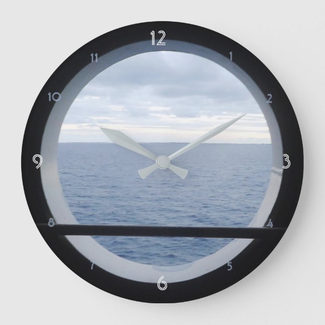 Porthole View Große Wanduhr (Vorderseite)