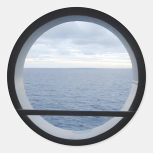 Porthole View Runder Aufkleber