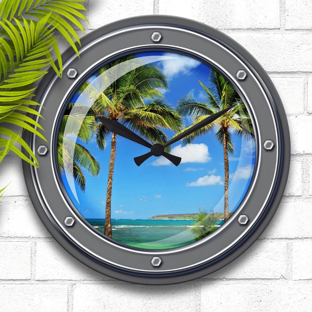 Porthole zur Paradiesuhr Große Wanduhr (Von Creator hochgeladen)