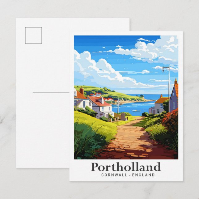 Portholland Cornwall Postkarte (Vorne/Hinten)