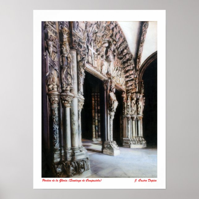 Pórtico de la Gloria (Santiago de Compostela) Poster (Vorne)